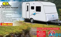 ERBA KARAVAN 4.00 ÇEKME KARAVAN indirimli fiyat ERBA KARAVAN 4.00 ÇEKME KARAVAN fiyat ve kampanya bilgisi